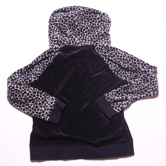 Vintage 00s Juicy Couture Velour Zip Up Hoodie XL Leopard Print Y2K Track Jacket - Picture 3 of 3